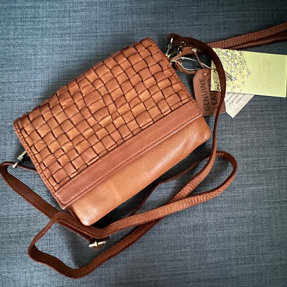 NWT LEATHER HAND CRAFTED SMALL CROSSBODY SHOULDER BAG MADE IN INDIA